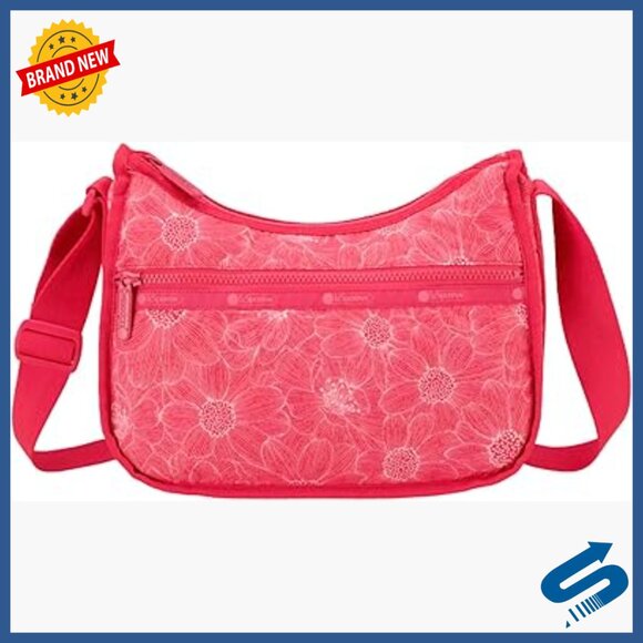 Handbags - Lightweight Recycled Nylon Hobo Crossbody Bag with Cosmetic Bag